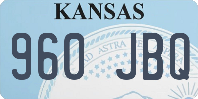 KS license plate 960JBQ