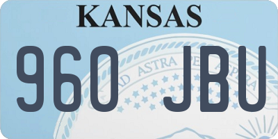 KS license plate 960JBU