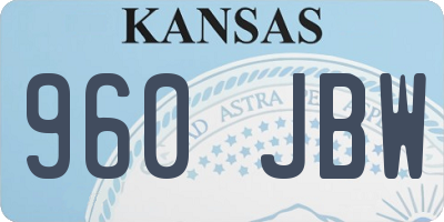 KS license plate 960JBW