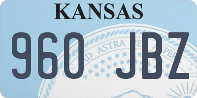 KS license plate 960JBZ