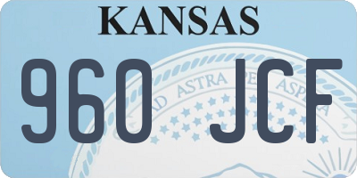 KS license plate 960JCF