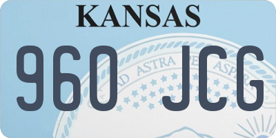 KS license plate 960JCG