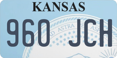 KS license plate 960JCH