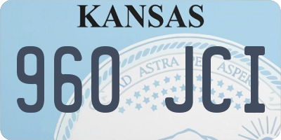 KS license plate 960JCI