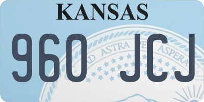 KS license plate 960JCJ