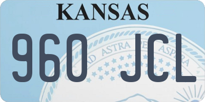 KS license plate 960JCL