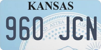 KS license plate 960JCN