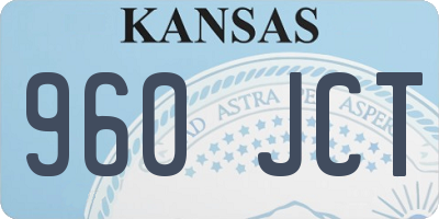 KS license plate 960JCT