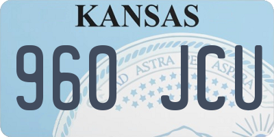 KS license plate 960JCU
