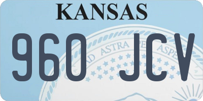 KS license plate 960JCV