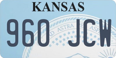 KS license plate 960JCW