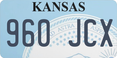 KS license plate 960JCX