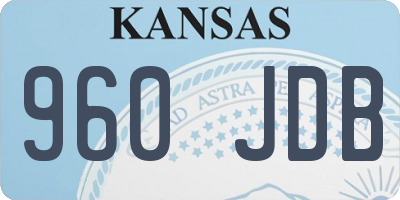 KS license plate 960JDB