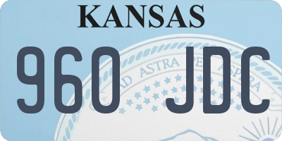 KS license plate 960JDC