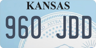KS license plate 960JDD