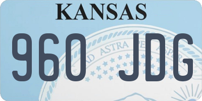 KS license plate 960JDG