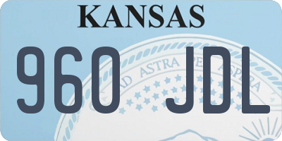 KS license plate 960JDL
