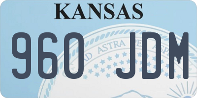 KS license plate 960JDM
