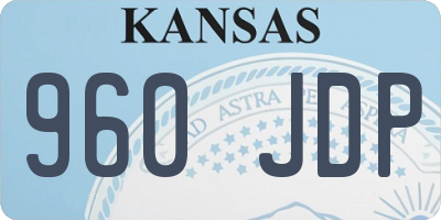 KS license plate 960JDP