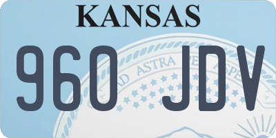 KS license plate 960JDV