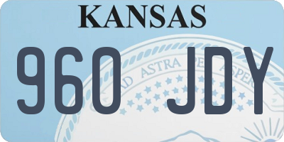 KS license plate 960JDY