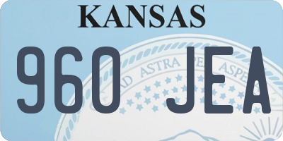 KS license plate 960JEA