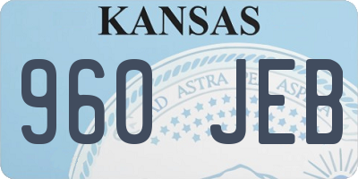 KS license plate 960JEB