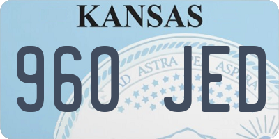 KS license plate 960JED