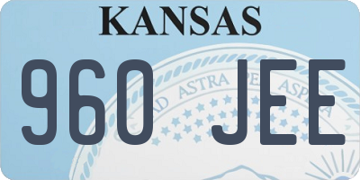 KS license plate 960JEE