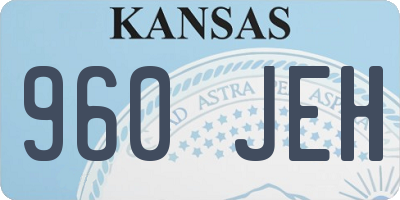 KS license plate 960JEH