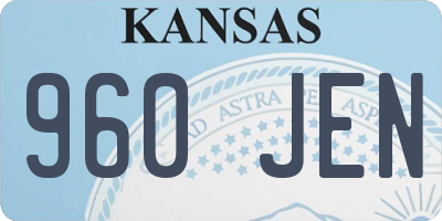 KS license plate 960JEN
