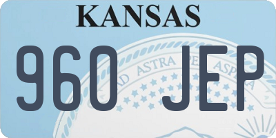 KS license plate 960JEP