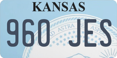 KS license plate 960JES