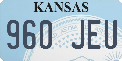 KS license plate 960JEU