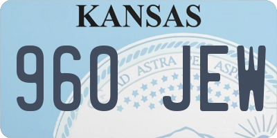 KS license plate 960JEW