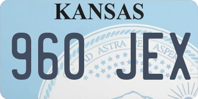 KS license plate 960JEX