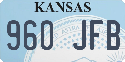 KS license plate 960JFB