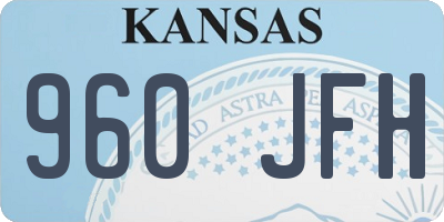 KS license plate 960JFH