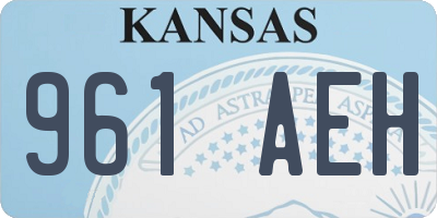 KS license plate 961AEH