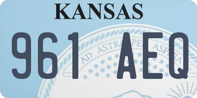 KS license plate 961AEQ