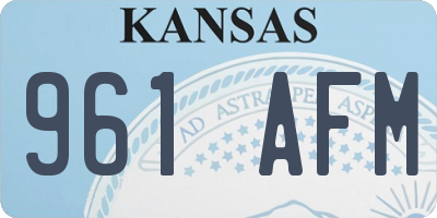 KS license plate 961AFM