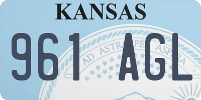 KS license plate 961AGL