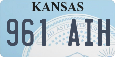 KS license plate 961AIH