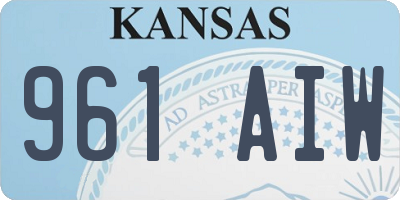 KS license plate 961AIW