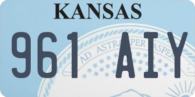 KS license plate 961AIY