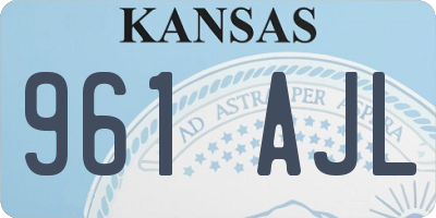 KS license plate 961AJL