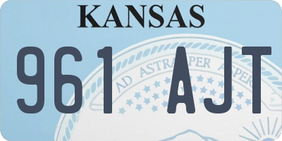 KS license plate 961AJT
