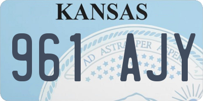 KS license plate 961AJY