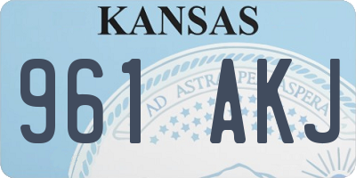 KS license plate 961AKJ