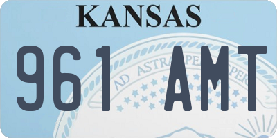 KS license plate 961AMT